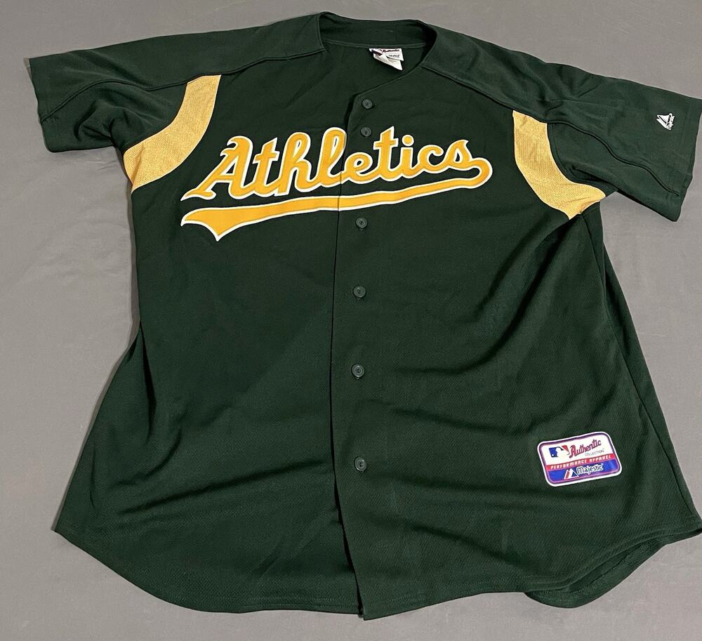 Majestic Oakland Athletics Jersey XL #29 Green Gold Authentic Collection MLB